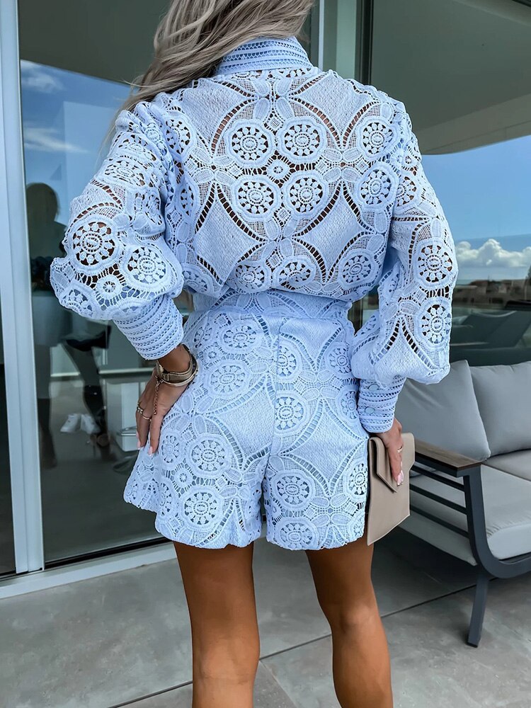 Boho Chic Summer Set – Light Top & Shorts for Women
