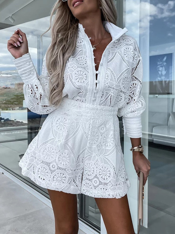 Boho Chic Summer Set – Light Top & Shorts for Women