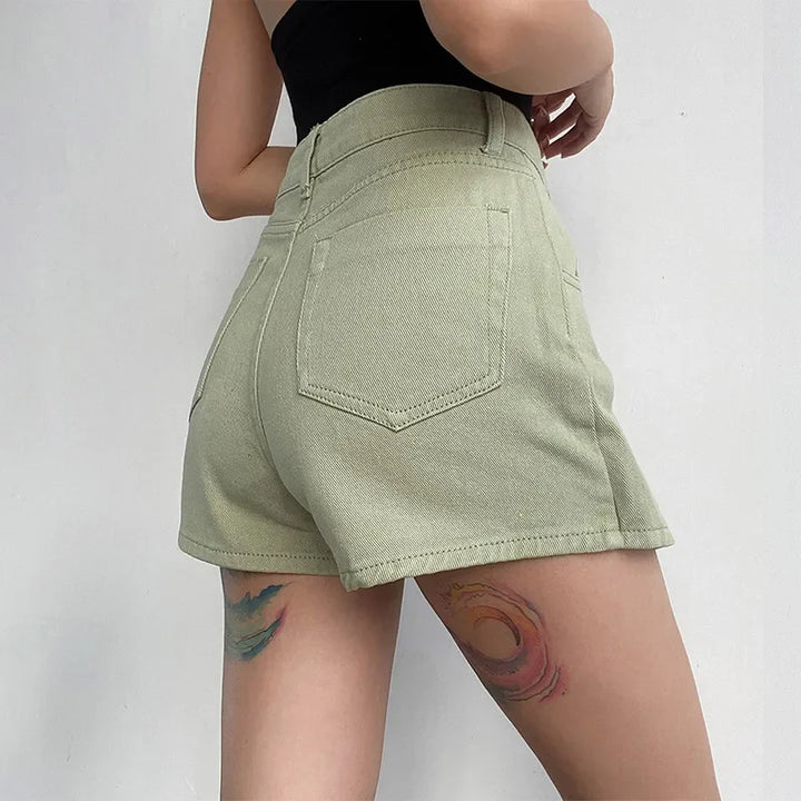 Women's High Waist Jeans Mini Skirt – Classic Look, Modern Design