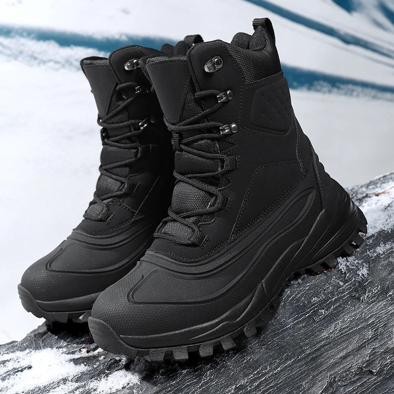 Herren High-Top-Schneestiefel mit Fleece-Futter und wasserabweisendem Obermaterial