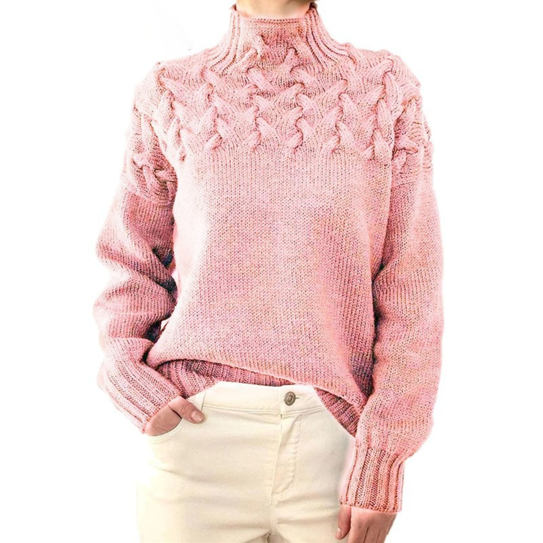 Elegant women's turtleneck sweater – soft & warm – knitwear for winter