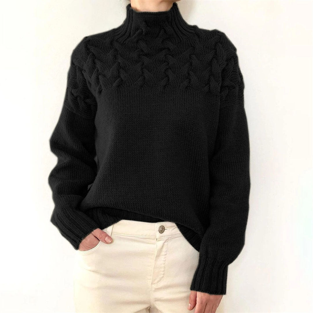 Elegant women's turtleneck sweater – soft & warm – knitwear for winter