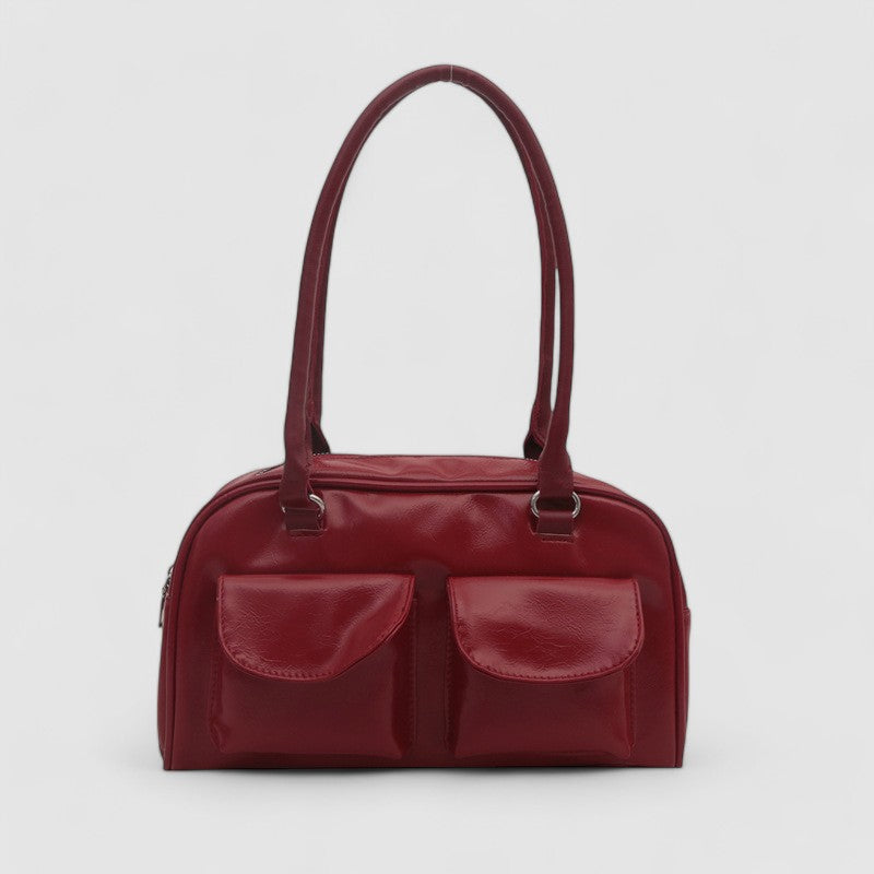Kompakte Damen Schultertasche – Vegan Leder & Alltagstauglich
