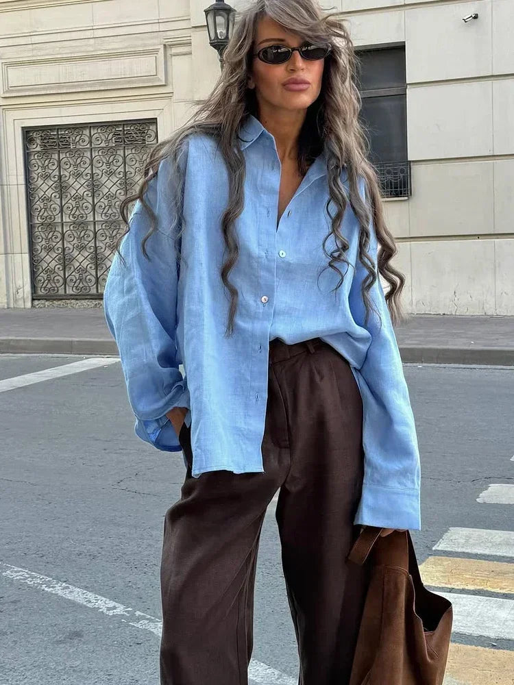 Women's Linen Blouse Elegant – Airy & Stylish