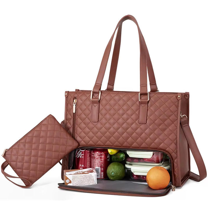 Isolierte 2-in-1 Handtasche – Stilvolle Thermotasche für Damen
