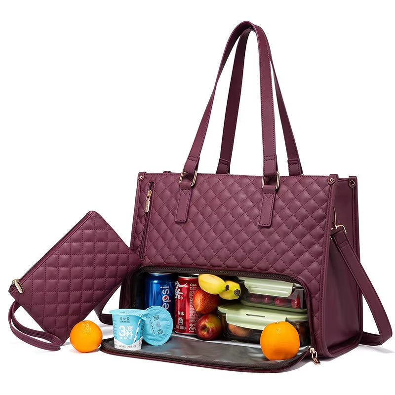Isolierte 2-in-1 Handtasche – Stilvolle Thermotasche für Damen