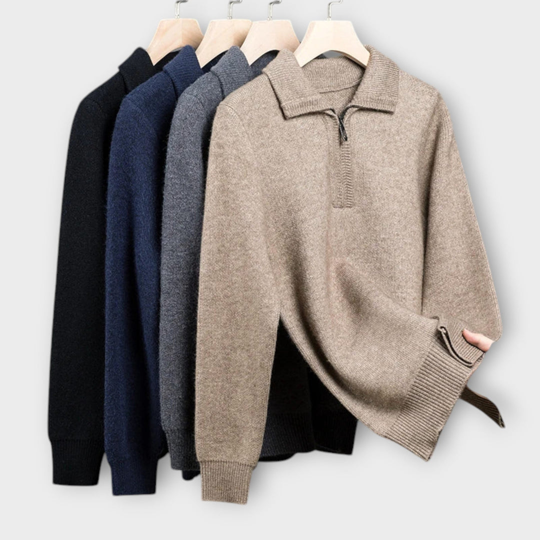 Manuel - Elegant & cozy half-zip pullover