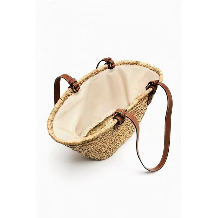 Luxury Straw Bag Women – Large Beach Bag Summer 2025 Shopper Design