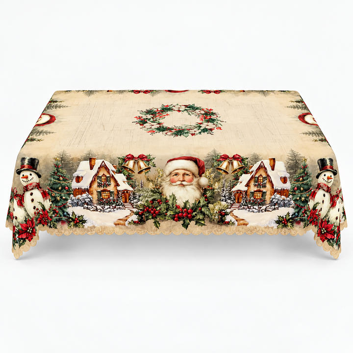 Noelora | Weihnachts-Tischdecke mit geprägtem Druck