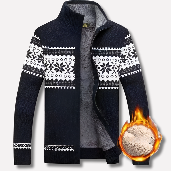 Xandor Herren Fleece Weste Gestrickt Mit Zip