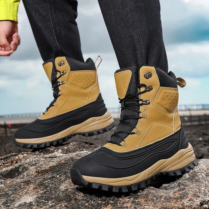 Herren High-Top-Schneestiefel mit Fleece-Futter und wasserabweisendem Obermaterial