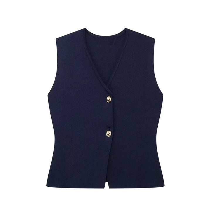 Gilet Top avec décolleté en V – stretch doux, chic de Stockholm