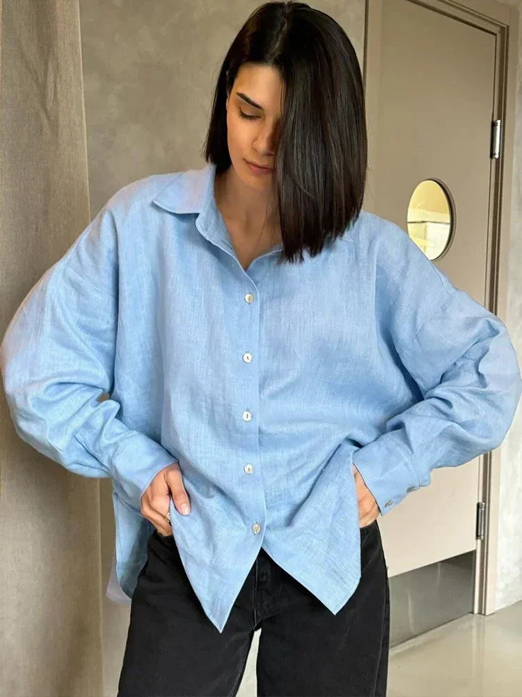 Women's Linen Blouse Elegant – Airy & Stylish