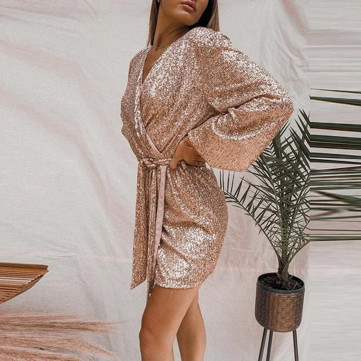 Elegantes Kleid mit V-Ausschnitt