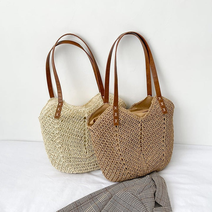 Bolso Tote de Cuero Vegano – Bolso de Hombro Grande Minimalista