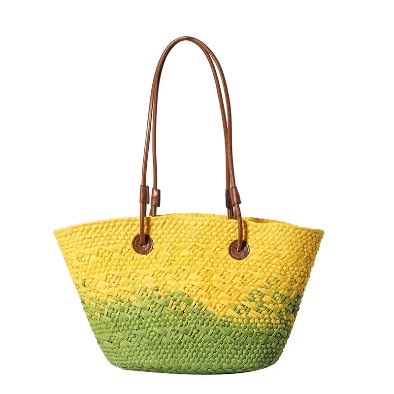 French Luxury Beach Bag Women – Handmade Raffia Summer Bag