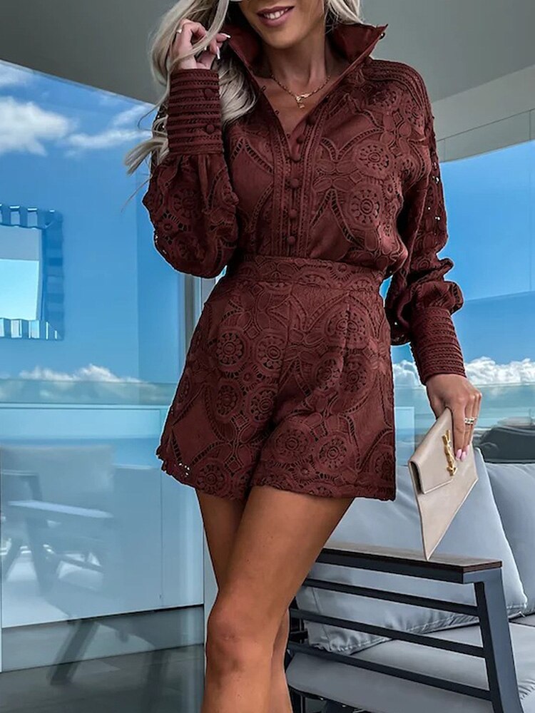 Boho Chic Summer Set – Light Top & Shorts for Women