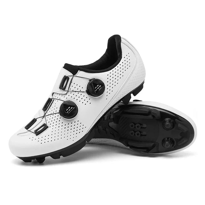 Orange Men's Mountain Self-Locking Cycling Shoes – MTB Clip Pedal Shoes