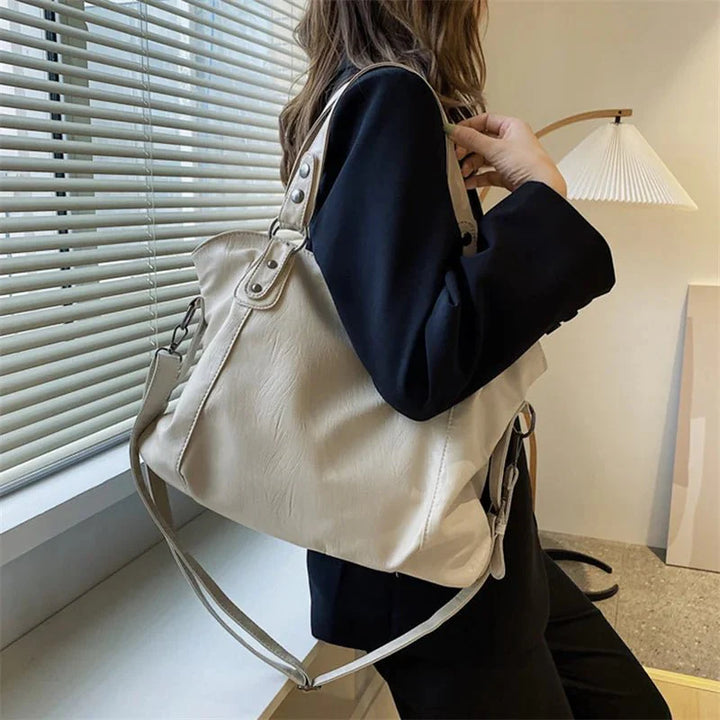 Elegant tote bag made of faux leather