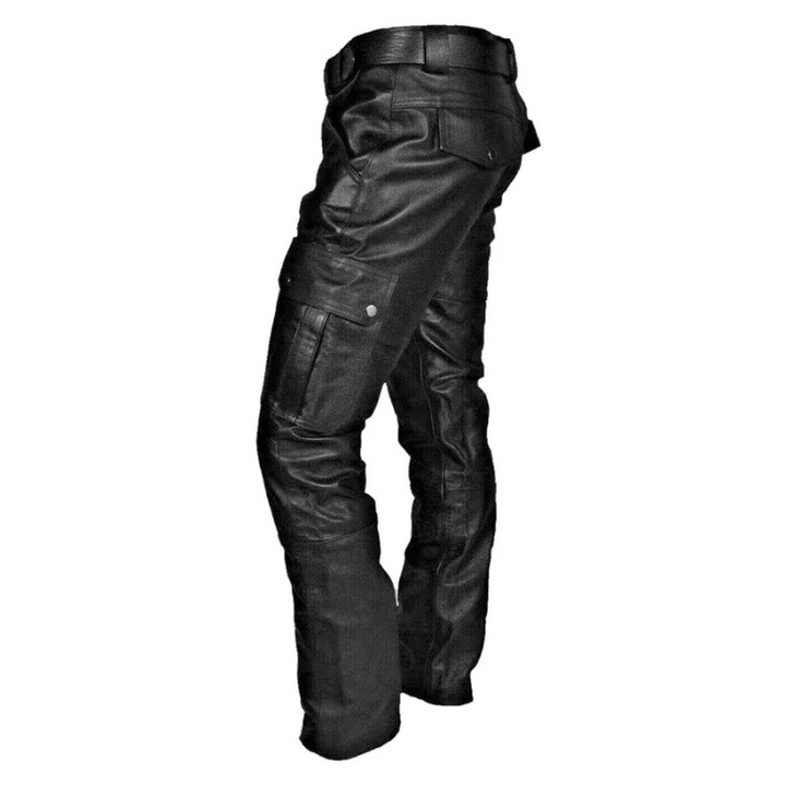 Men's biker pants black with cargo pockets – stylish motorcycle pants for leisure and motorcycle tours