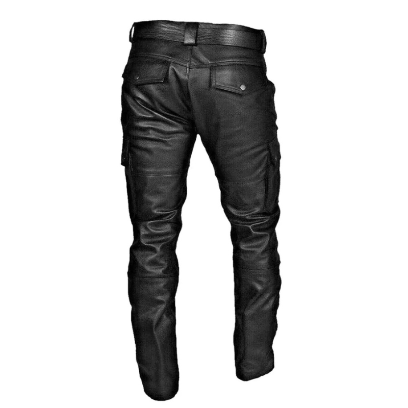 Men's biker pants black with cargo pockets – stylish motorcycle pants for leisure and motorcycle tours