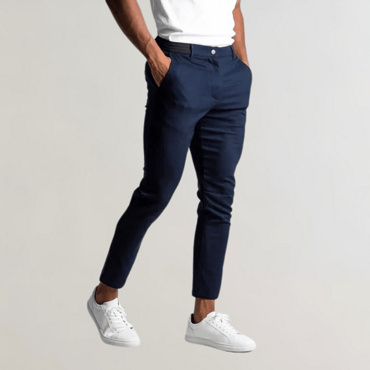 Pantalones chinos elegantes para hombre en corte slim, cómodos y versátiles
