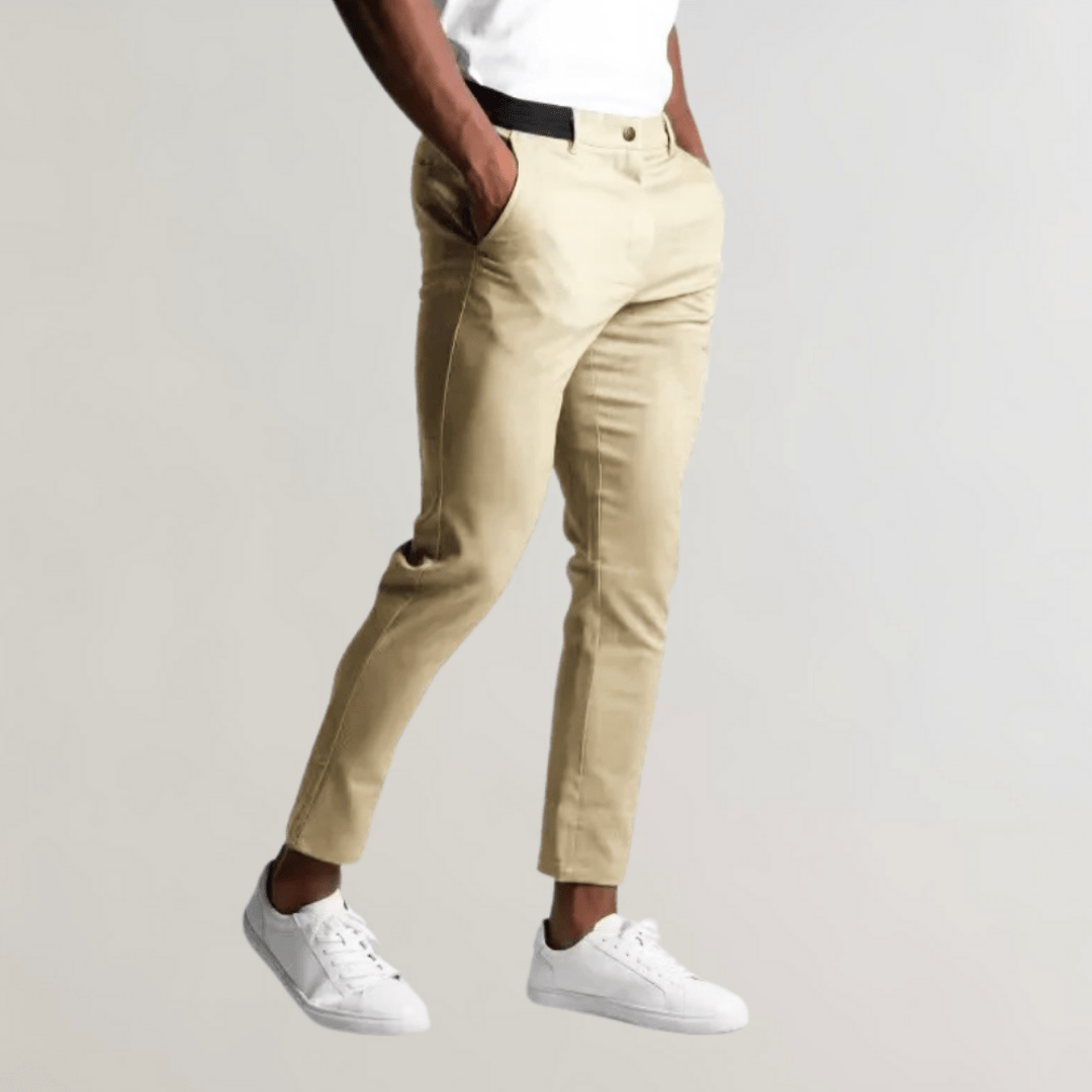 Pantalones chinos elegantes para hombre en corte slim, cómodos y versátiles