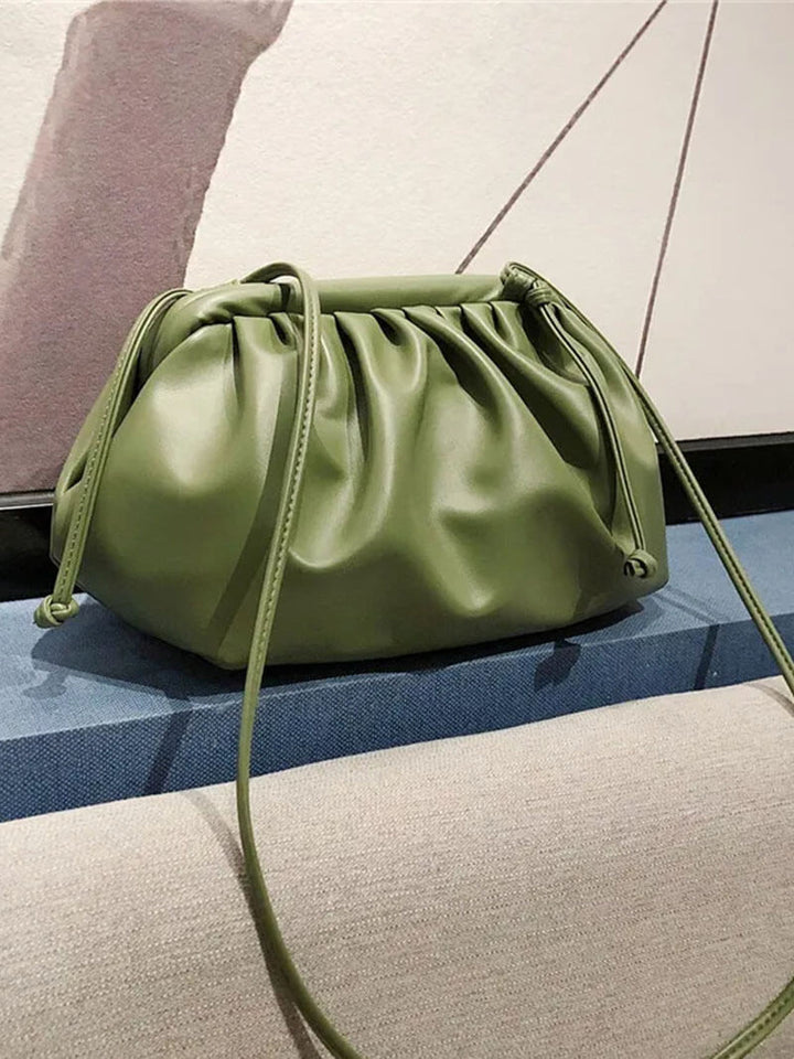 Damska torba na ramię z wegańskiej skóry – Elegancka torba pierożek