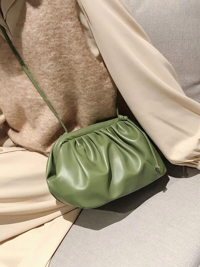 Damska torba na ramię z wegańskiej skóry – Elegancka torba pierożek