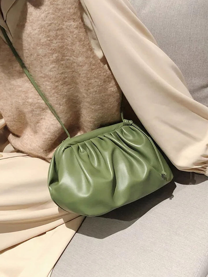 Damska torba na ramię z wegańskiej skóry – Elegancka torba pierożek