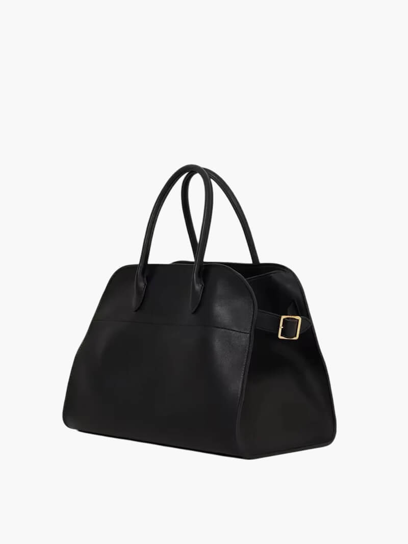 Large Women's Shopper Bag – Structured Shoulder Bag Suede/Leather