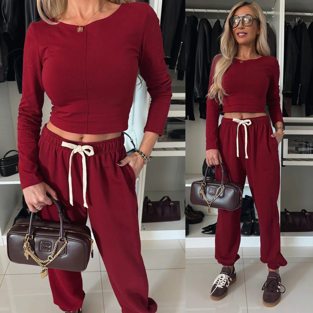 Sport Set Women Breathable Two-Piece Set for Fitness and Leisure