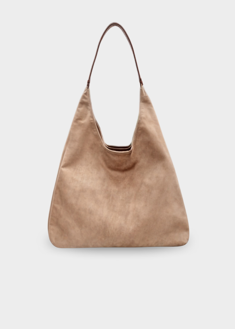 Suede handbag women – shoulder bag with buckle
