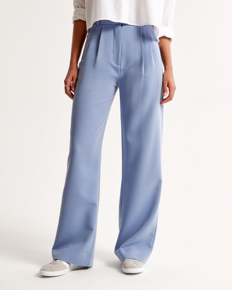 Women's fabric pants elegant cut comfortable