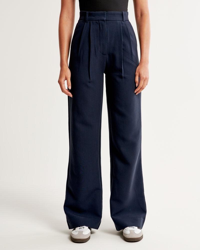 Women's fabric pants elegant cut comfortable