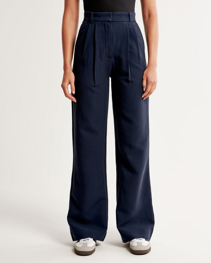 Women's fabric pants elegant cut comfortable
