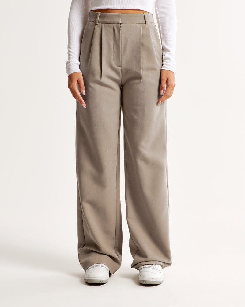 Women's fabric pants elegant cut comfortable