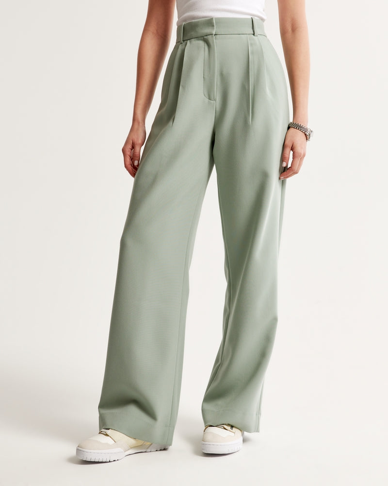Women's fabric pants elegant cut comfortable