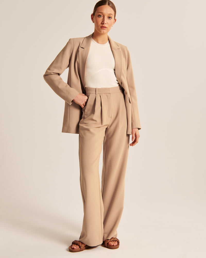 Women's fabric pants elegant cut comfortable
