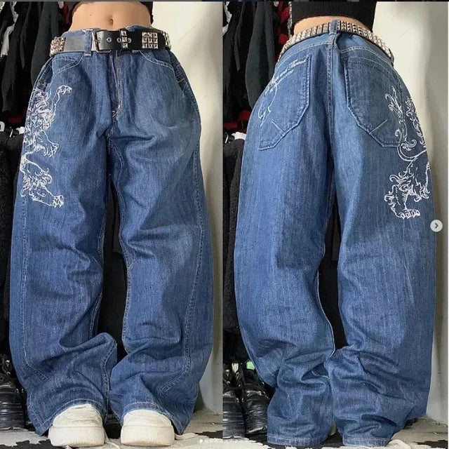 Women's Jeans – Cotton – Baggy Streetwear Style – Loose Fit