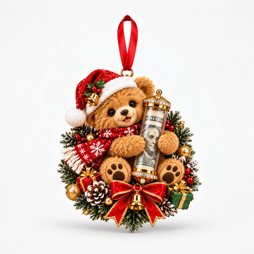 Merrymitts | Plüsch-Weihnachtsornament mit Geldfach