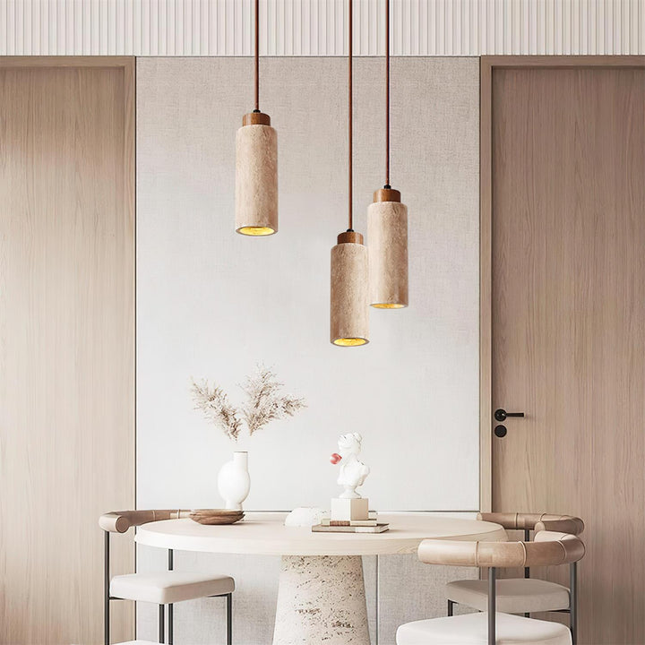 Teviolo Travertin Hängelampe – Moderne Pendelleuchte für Esstisch und Wohnzimmer 3