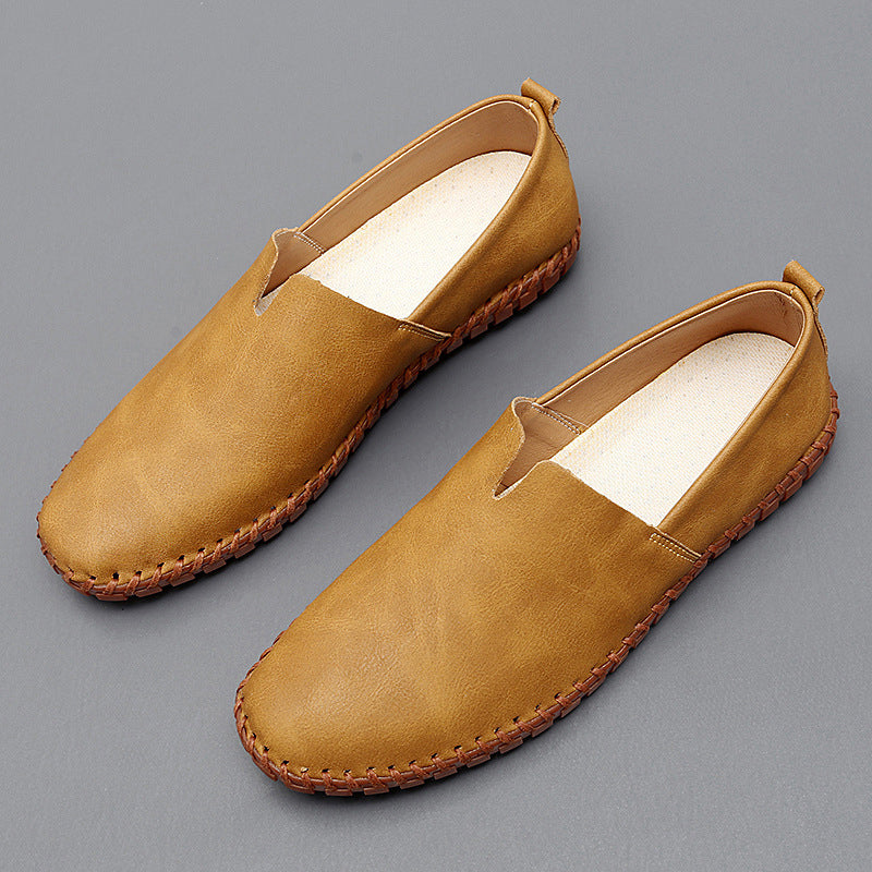 Men's Lightweight Slip-On Loafers – Casual Shoes with Stitched Sole