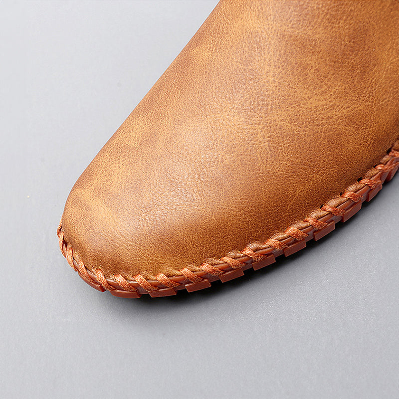 Men's Lightweight Slip-On Loafers – Casual Shoes with Stitched Sole
