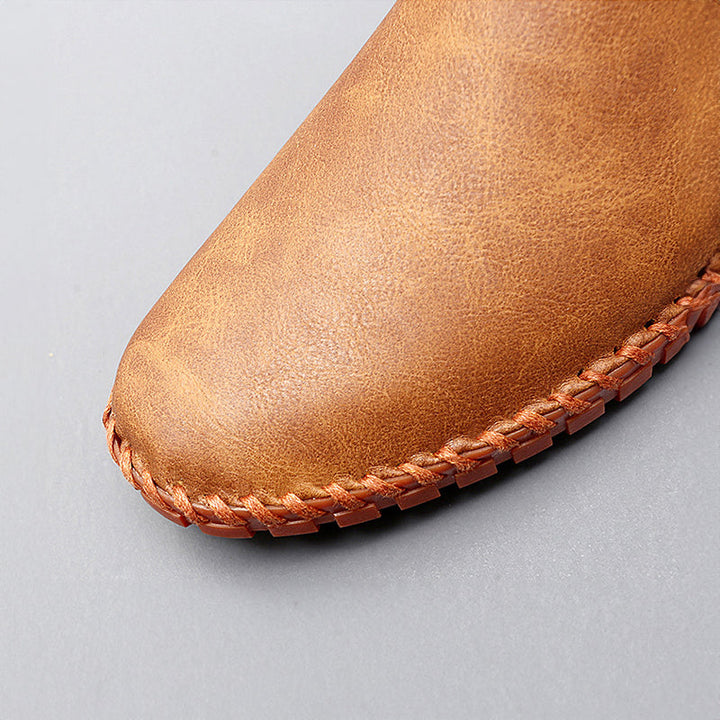 Men's Lightweight Slip-On Loafers – Casual Shoes with Stitched Sole