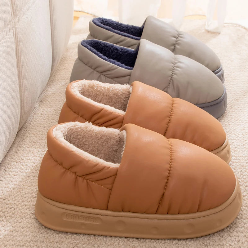 Unisex Slippers Warm Fleece Non-slip