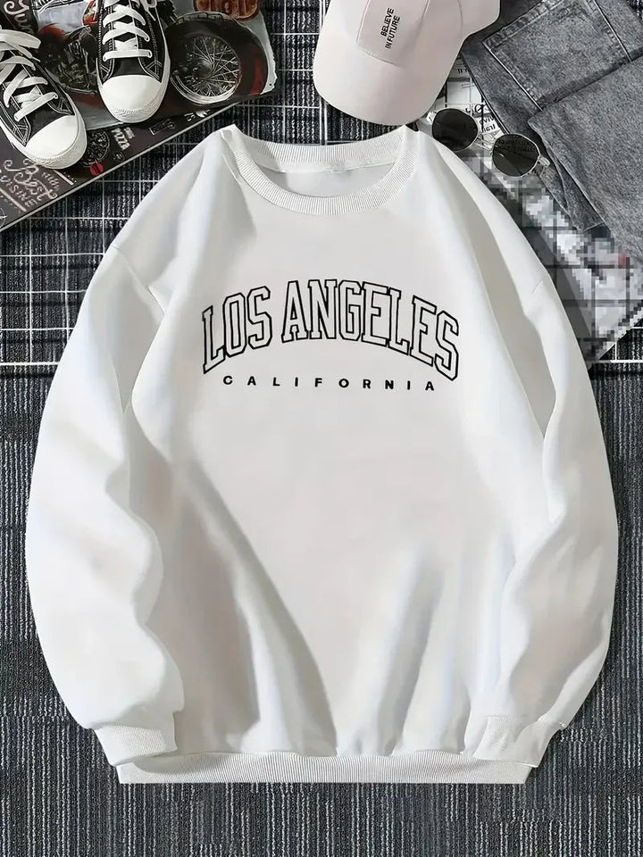 Unisex Sweatshirt Cotton Printed Modern Design