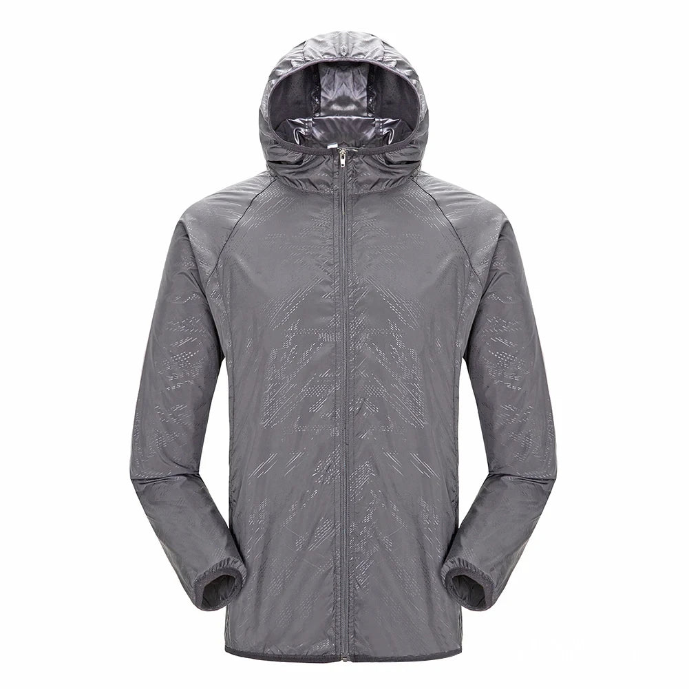 Trench-coat unisexe déperlant avec capuche style moderne