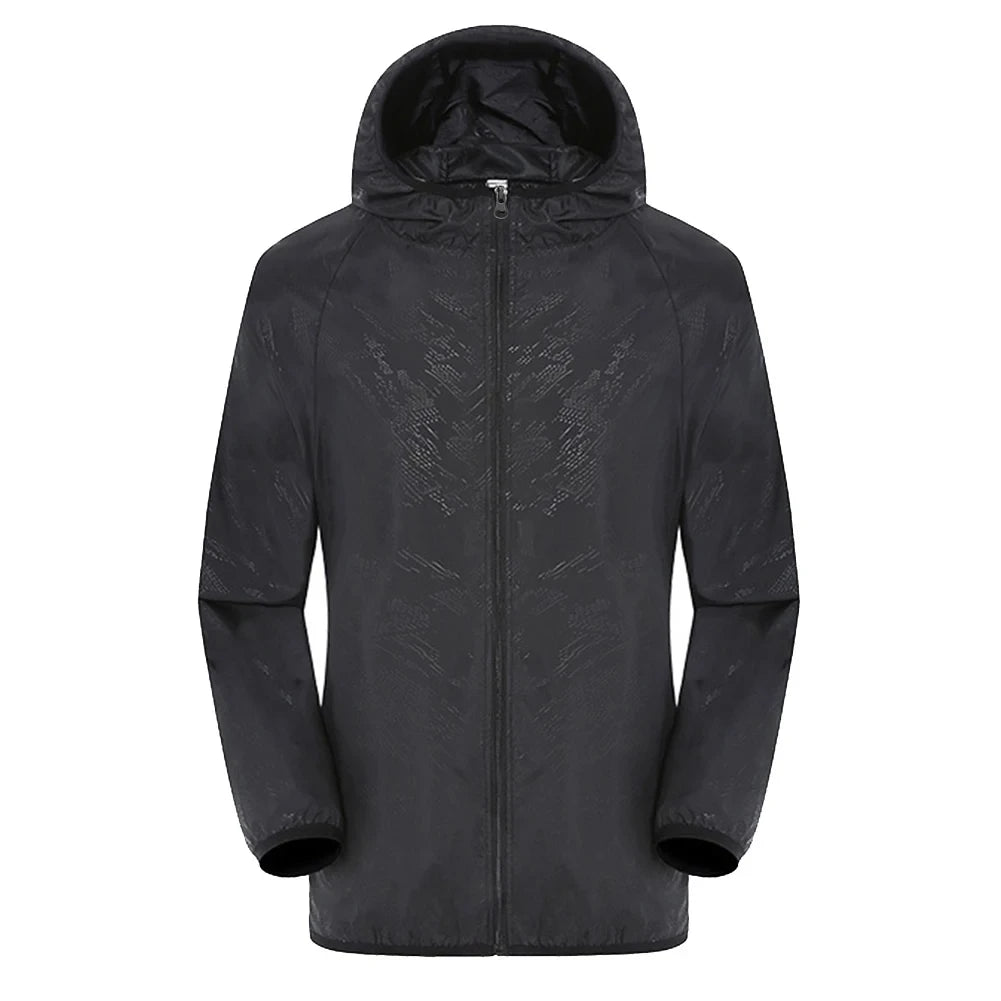 Trench-coat unisexe déperlant avec capuche style moderne