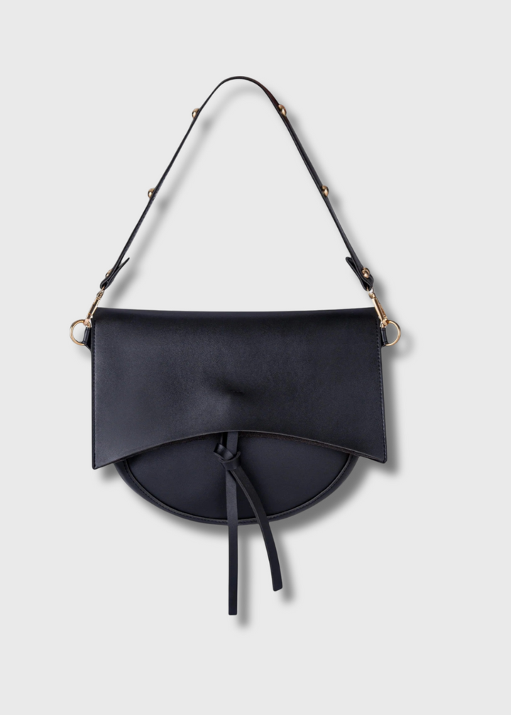Bolso de hombro vintage para mujer – Cuero vegano con bolsa y correa de lona
